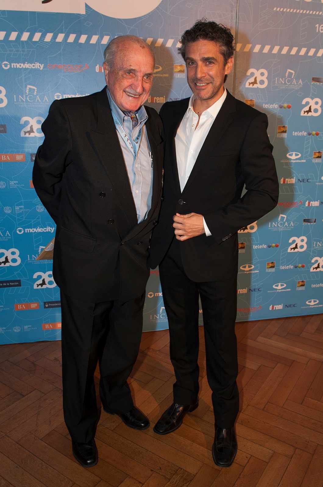 José Martínez Suarez y Leonardo Sbaraglia en la presentación del festival. 